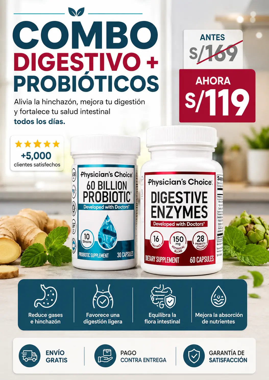 Combo Digestive mas Probioticos